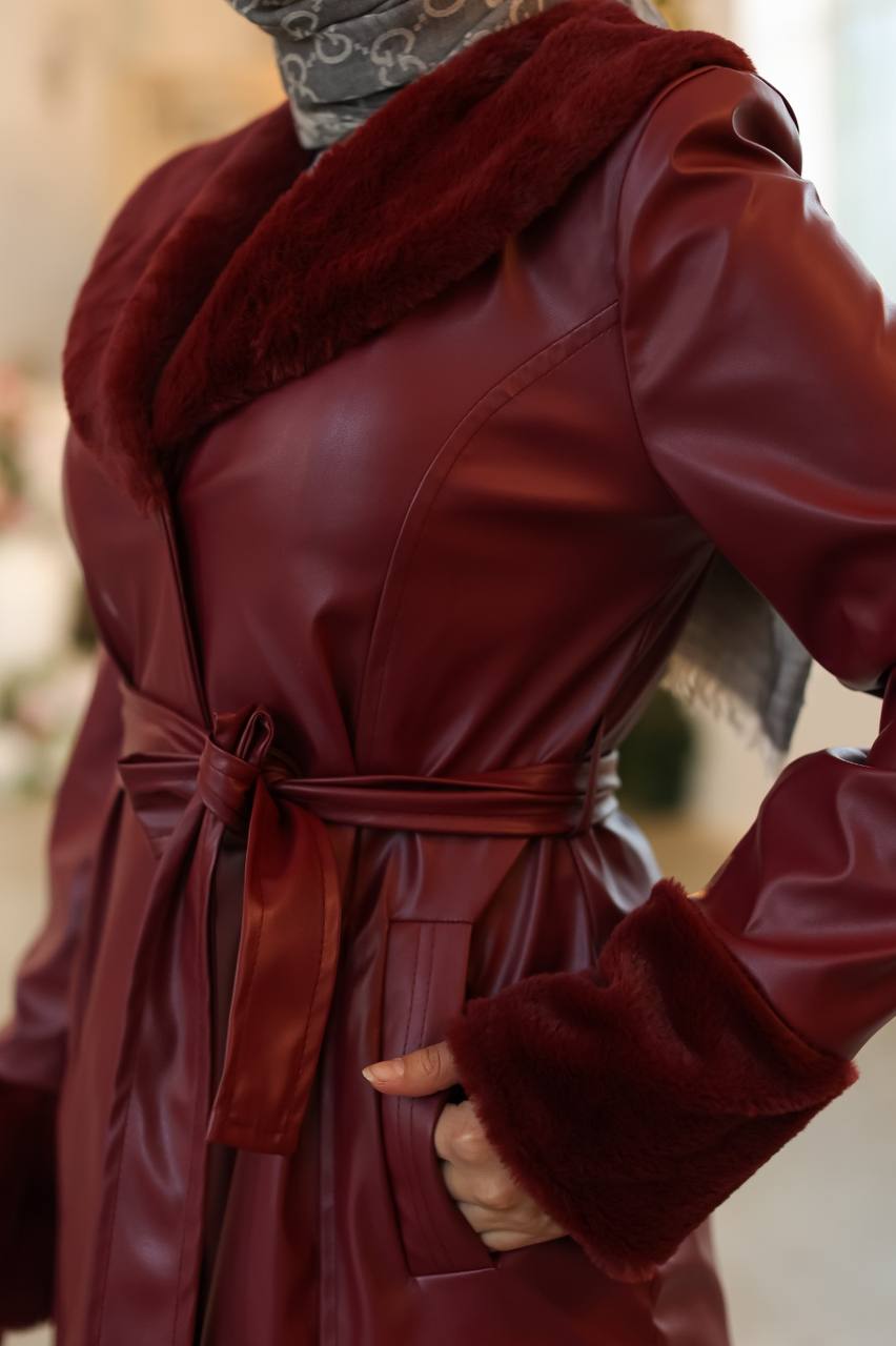 Trench long en similicuir ROSA