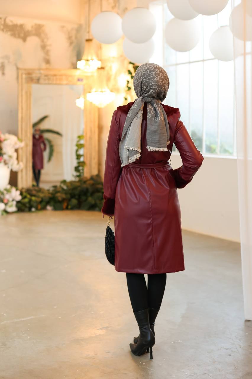Trench long en similicuir ROSA
