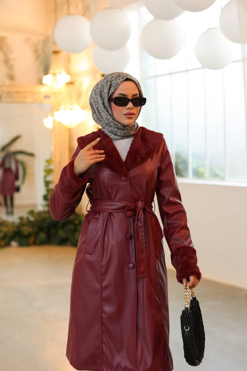 Trench long en similicuir ROSA