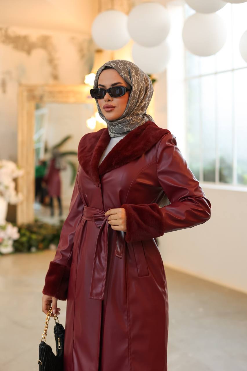 Trench long en similicuir ROSA