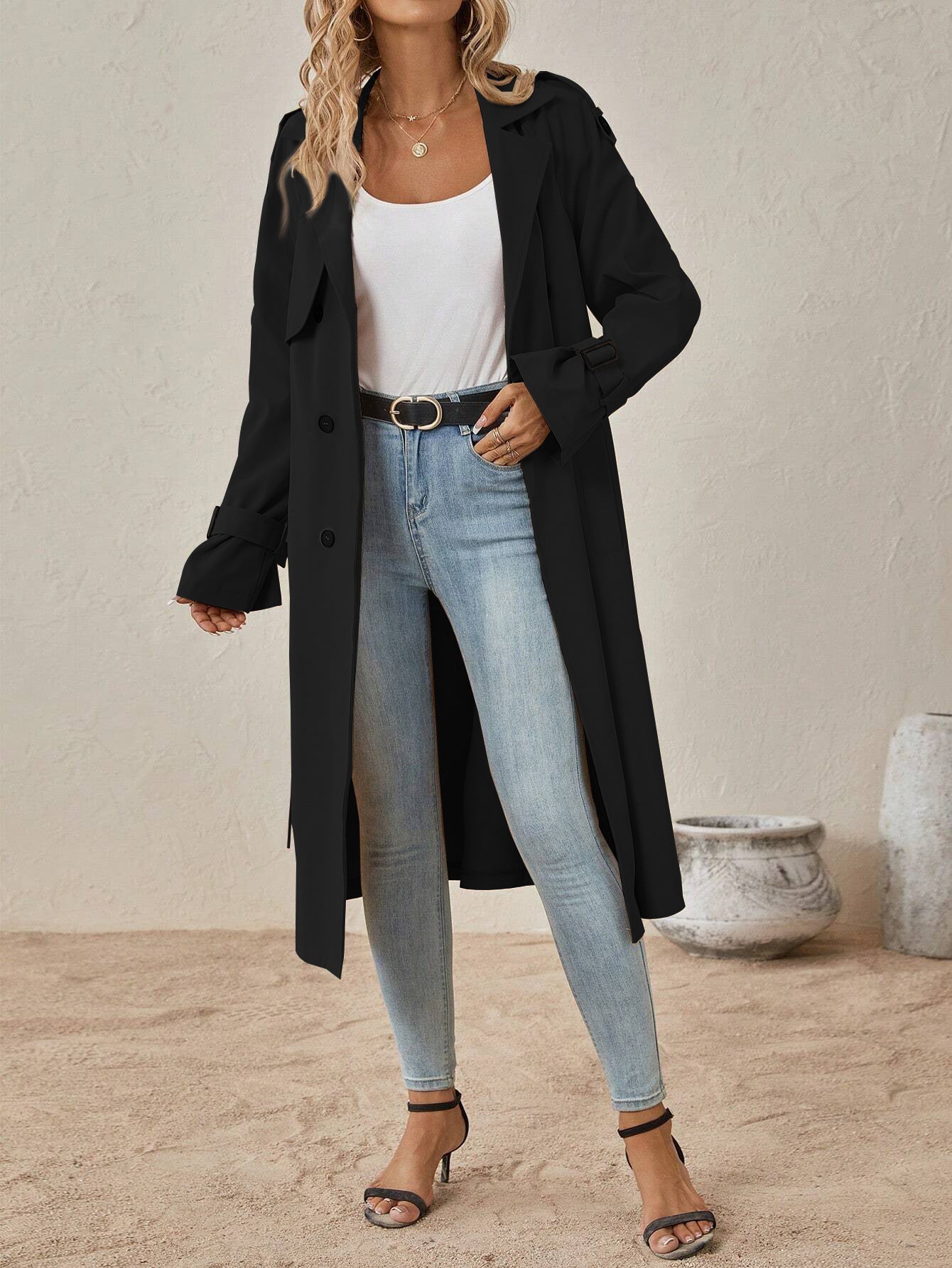 Belt Trench Coat Women's